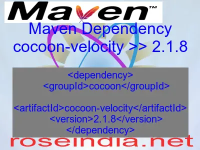 Maven dependency of cocoon-velocity version 2.1.8