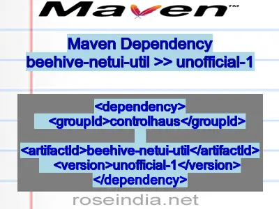 Maven dependency of beehive-netui-util version unofficial-1