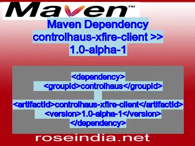 Maven dependency of controlhaus-xfire-client version 1.0-alpha-1