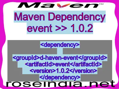 Maven dependency of event version 1.0.2