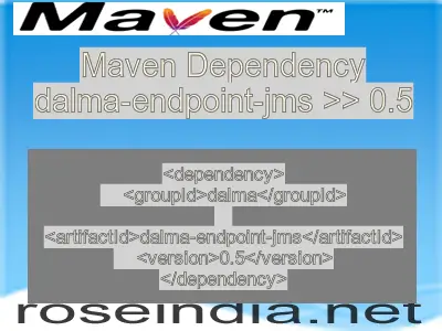 Maven dependency of dalma-endpoint-jms version 0.5