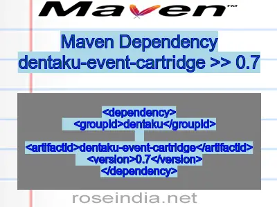 Maven dependency of dentaku-event-cartridge version 0.7