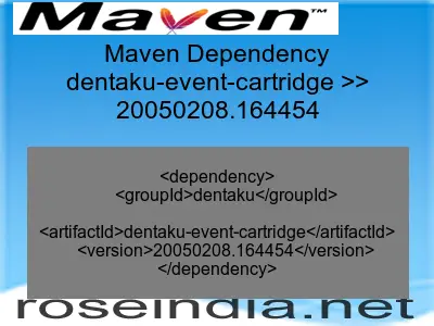 Maven dependency of dentaku-event-cartridge version 20050208.164454