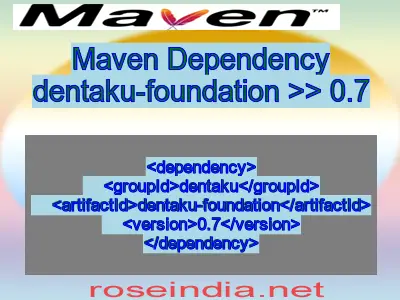 Maven dependency of dentaku-foundation version 0.7