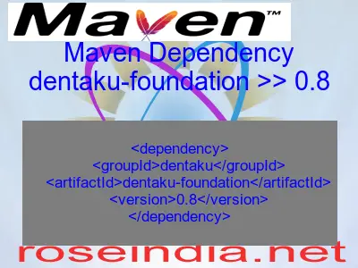 Maven dependency of dentaku-foundation version 0.8