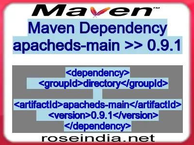 Maven dependency of apacheds-main version 0.9.1