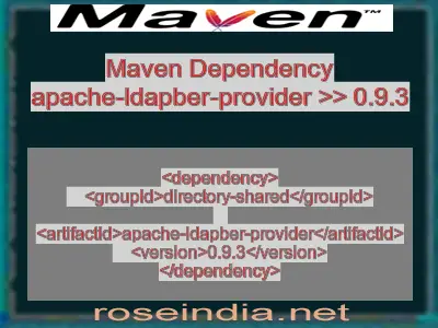 Maven dependency of apache-ldapber-provider version 0.9.3