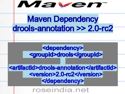 Maven dependency of drools-annotation version 2.0-rc2