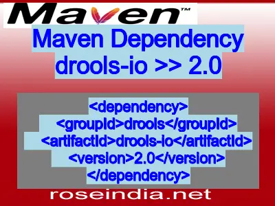 Maven dependency of drools-io version 2.0