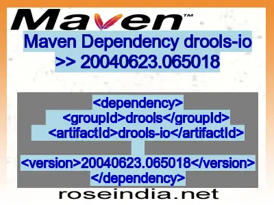 Maven dependency of drools-io version 20040623.065018