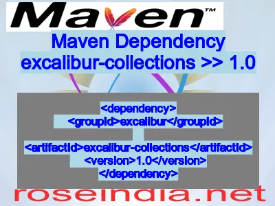 Maven dependency of excalibur-collections version 1.0