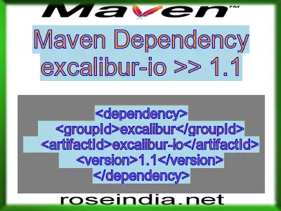 Maven dependency of excalibur-io version 1.1