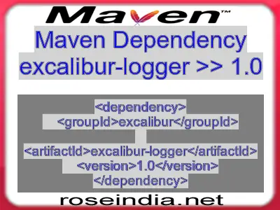 Maven dependency of excalibur-logger version 1.0