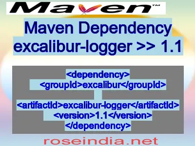 Maven dependency of excalibur-logger version 1.1