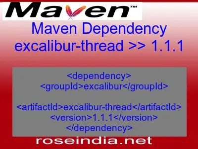 Maven dependency of excalibur-thread version 1.1.1