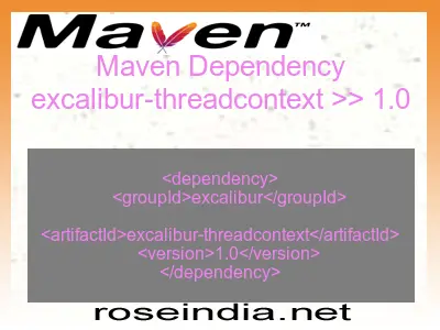 Maven dependency of excalibur-threadcontext version 1.0