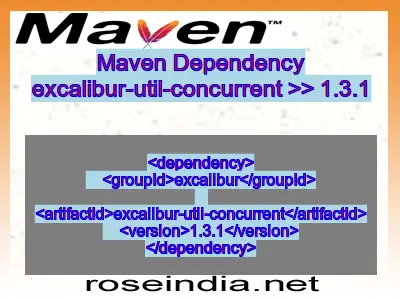 Maven dependency of excalibur-util-concurrent version 1.3.1