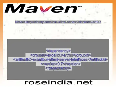 Maven dependency of excalibur-altrmi-server-interfaces version 0.7