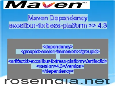 Maven dependency of excalibur-fortress-platform version 4.3