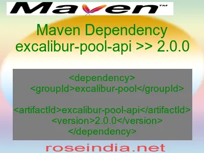 Maven dependency of excalibur-pool-api version 2.0.0