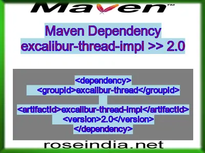 Maven dependency of excalibur-thread-impl version 2.0