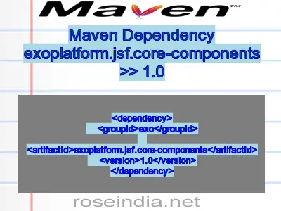 Maven dependency of exoplatform.jsf.core-components version 1.0