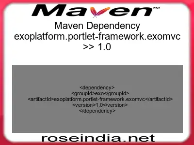 Maven dependency of exoplatform.portlet-framework.exomvc version 1.0