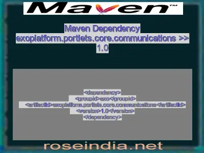 Maven dependency of exoplatform.portlets.core.communications version 1.0