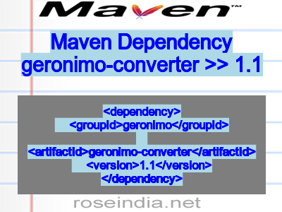 Maven dependency of geronimo-converter version 1.1