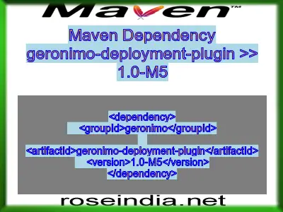 Maven dependency of geronimo-deployment-plugin version 1.0-M5