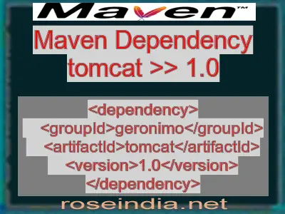 Maven dependency of tomcat version 1.0