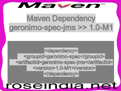 Maven dependency of geronimo-spec-jms version 1.0-M1