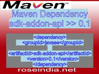 Maven dependency of sdk-addon-api version 0.1