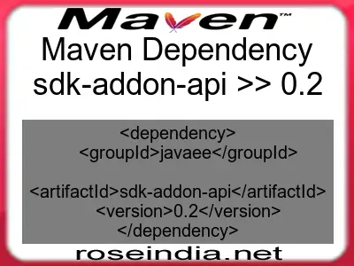 Maven dependency of sdk-addon-api version 0.2