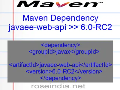 Maven dependency of javaee-web-api version 6.0-RC2