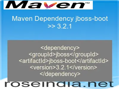 Maven dependency of jboss-boot version 3.2.1