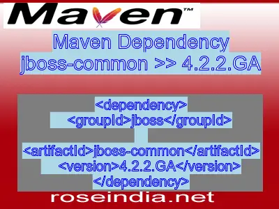 Maven dependency of jboss-common version 4.2.2.GA