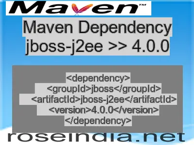 Maven dependency of jboss-j2ee version 4.0.0