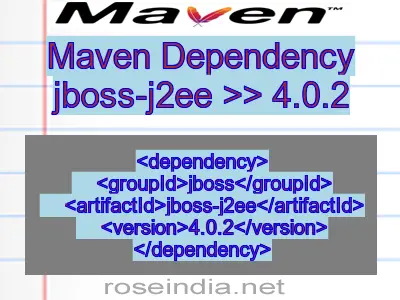 Maven dependency of jboss-j2ee version 4.0.2