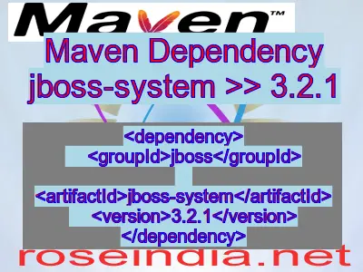 Maven dependency of jboss-system version 3.2.1