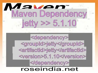 Maven dependency of jetty version 5.1.10