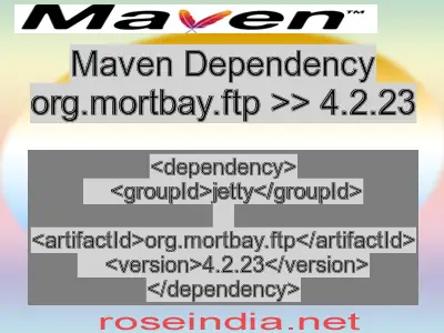 Maven dependency of org.mortbay.ftp version 4.2.23