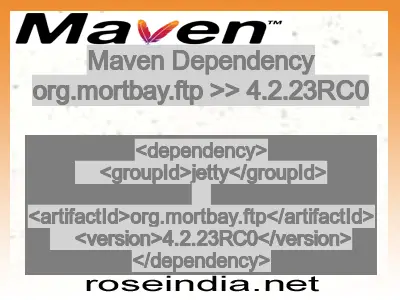 Maven dependency of org.mortbay.ftp version 4.2.23RC0