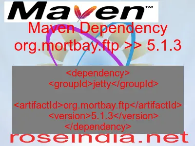 Maven dependency of org.mortbay.ftp version 5.1.3