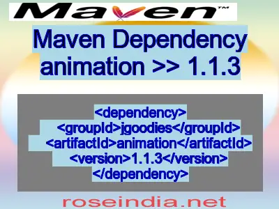 Maven dependency of animation version 1.1.3