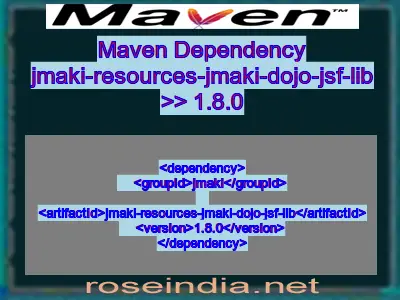 Maven dependency of jmaki-resources-jmaki-dojo-jsf-lib version 1.8.0