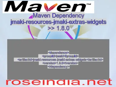 Maven dependency of jmaki-resources-jmaki-extras-widgets version 1.8.0