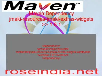 Maven dependency of jmaki-resources-jmaki-extras-widgets version 1.8.1