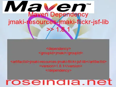 Maven dependency of jmaki-resources-jmaki-flickr-jsf-lib version 1.8.1