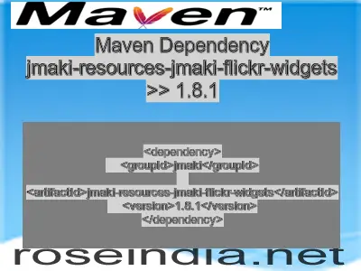 Maven dependency of jmaki-resources-jmaki-flickr-widgets version 1.8.1